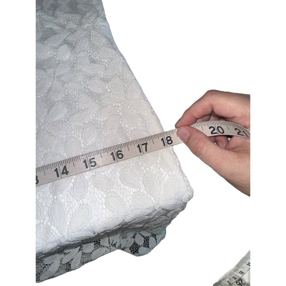 LULUS All My Adoration White Lace Halter Shift Mini Dress Size Small Boho - Picture 4 of 5